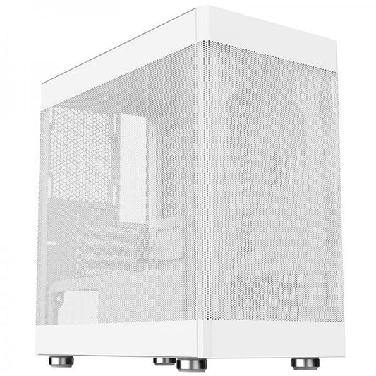 ITEK CASE PROMESH 35B, GAMING OFFICE MINI TOWER MATX, TYPE-C, 2XUSB3, 3 LATI MESH, WHITE [ITGCAPM35W]