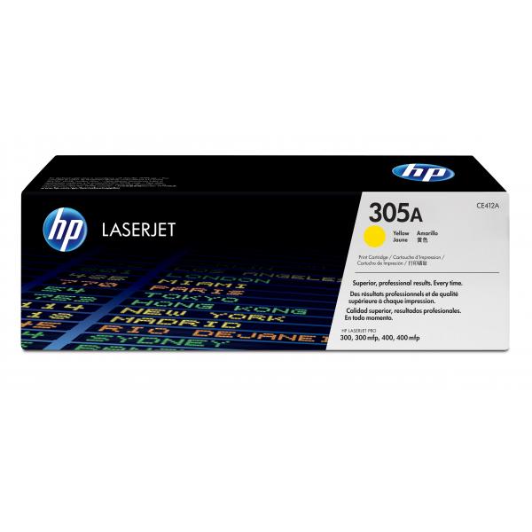 TONER HP AMARILLO PARA M351/451/3375/475 LJ PRO300/400 2600PAG, 305A [CE412A]