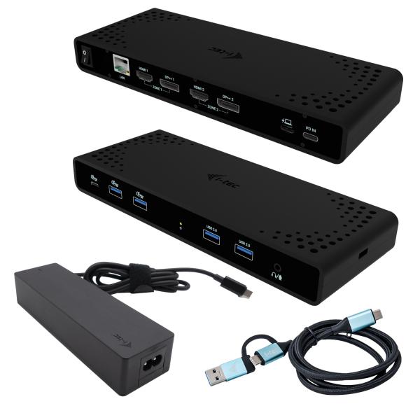 i-tec Universal Dual 4K Display Docking Station + Power Delivery 85W [CADUA4KDOCKPDB100]