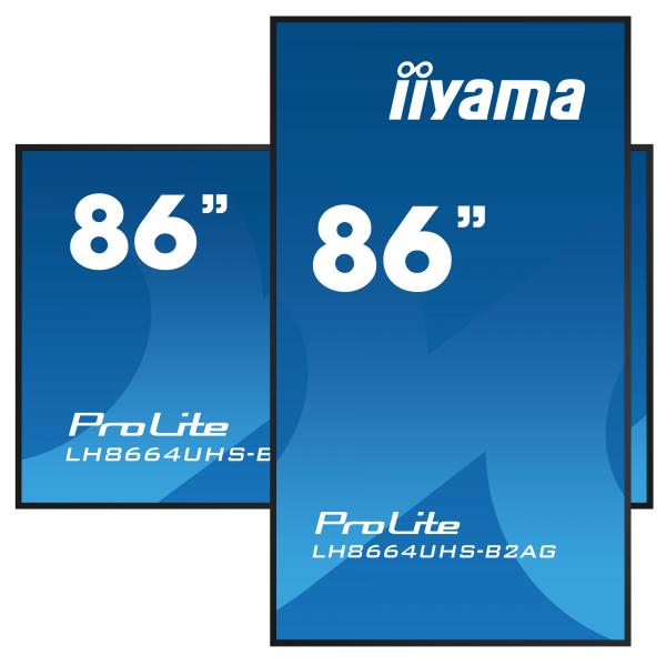 Iiyama ProLite 86 inch - 4K Ultra HD Professional Digital Signage Display - 3840x2160 [LH8664UHS-B2AG]