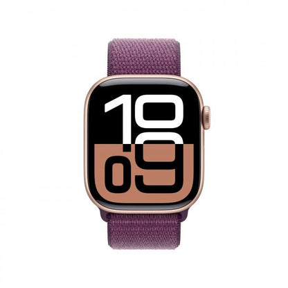 APPLE WATCH SERIES 10 GPS 42MM ROSE GOLD ALUMINIUM CASE WITH PLUM SPORT LOOP [MWWK3QL/A]