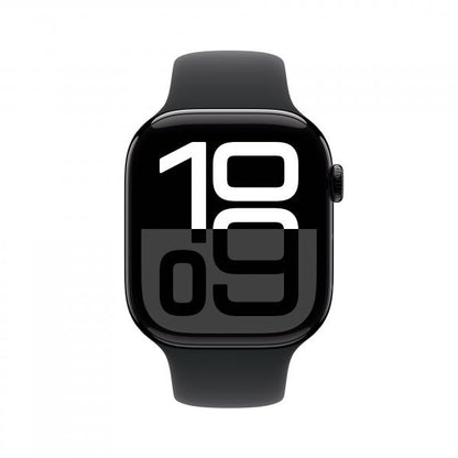 APPLE WATCH SERIES 10 GPS 46MM JET BLACK ALUMINIUM CASE WITH BLACK SPORT BAND - S/M [MWWP3QL/A]