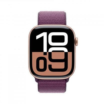 APPLE WATCH SERIES 10 GPS 46MM ROSE GOLD ALUMINIUM CASE WITH PLUM SPORT LOOP [MWWV3QL/A]