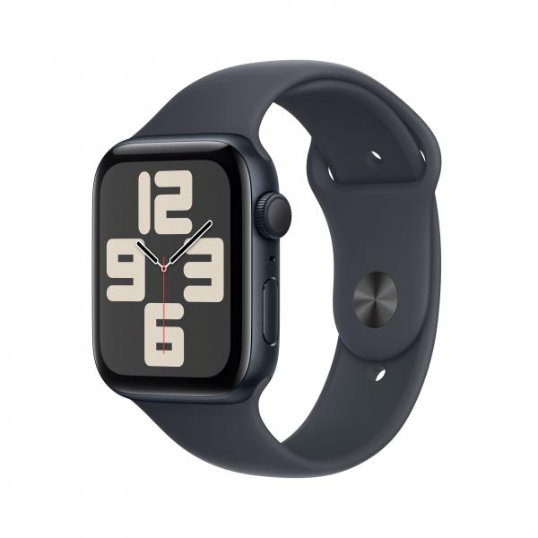 Apple Watch SE GPS 44mm Cassa Alluminio Mezzanotte con Mezzanotte Sport Band - M/L [MXEK3QL/A]