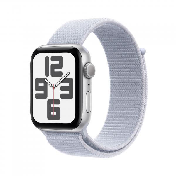 APPLE WATCH SE GPS 44MM CAJA DE ALUMINIO PLATA CON LOOP SPORT NUBE AZUL [MXET3QL/A]