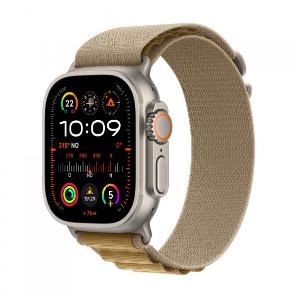 APPLE WATCH ULTRA 2 GPS + CELLULAR 49MM NATURAL TITANIUM CASE WITH TAN ALPINE LOOP - SMALL [MX4E3TY/A]