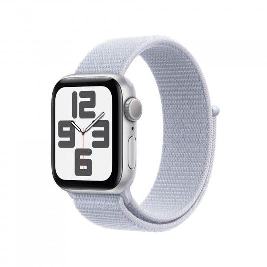 APPLE WATCH SE GPS 40MM SILVER ALUMINIUM CASE WITH BLUE CLOUD SPORT LOOP [MXEE3QL/A]