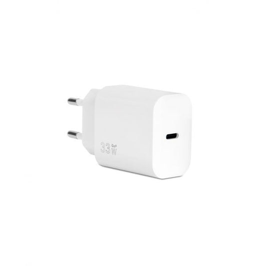 ADAPTADOR CARGADOR UNIVERSAL VULTECH 1 Puerto Tipo-C PD33 QC 3.0 GaN 33W PPS BLANCO [CC-133PDCUGWH]