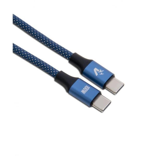 CABLE PARA SMARTPHONE VULTECH TIPO C A TIPO C 2m, 5.0A 100W, NYLON, AZUL [CS-NCC20BL]