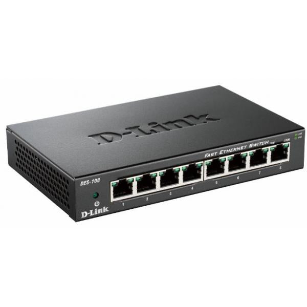 D-Link DES-108 Black [DES-108] 