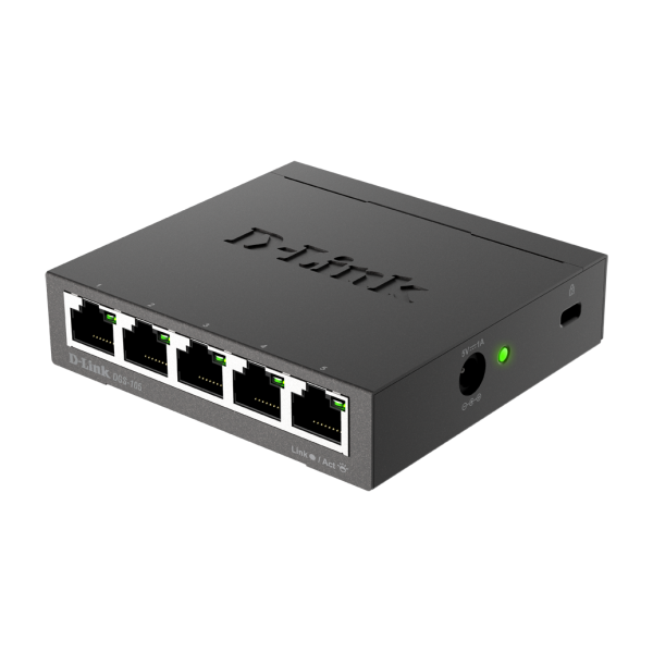 D-LINK SWITCH 5 PORTE GIGABIT CASE METALLICO [DGS-105]