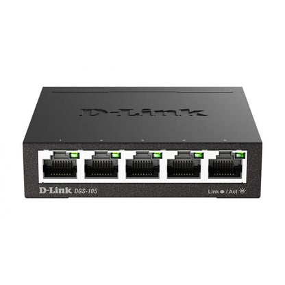 D-LINK SWITCH 5 PORTE GIGABIT CASE METALLICO [DGS-105]