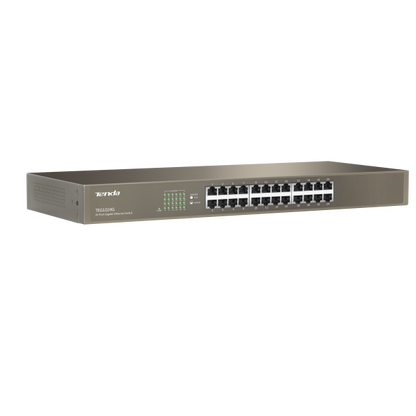 TENDA SWITCH 24 PORTE GIGABIT 10/100/1000, CAPACITA SWITCHING 48GBPS, PROTEZIONE FULMINI 6KV [TEG1024G]