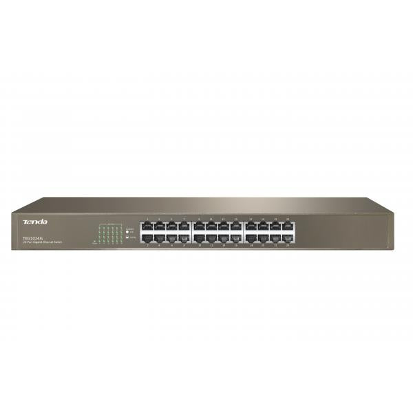 TENDA SWITCH 24 PORTE GIGABIT 10/100/1000, CAPACITA SWITCHING 48GBPS, PROTEZIONE FULMINI 6KV [TEG1024G]