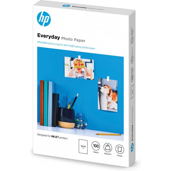 HP CARTA FOTOGRAFICA LUCIDA HP EVERYDAY GLOSSY PHOTO PAPER - 100 FOGLI/10X 15 CM [CR757A]