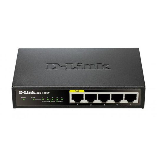 D-LINK SWITCH 5 PORTE 10/100 DI CUI 1 POE DESKTOP [DES-1005P]