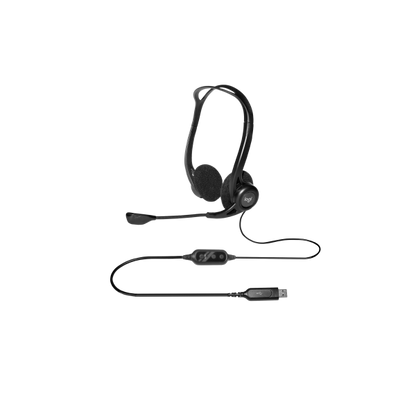 Logitech 960 USB Auriculares para computadora Auriculares con cable Auriculares Música y llamadas Negro [981-000100] 