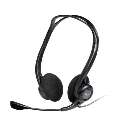 Logitech 960 USB Computer Headset Auricolare Cablato A Padiglione Musica e Chiamate Nero [981-000100]