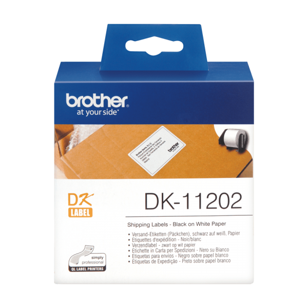 BROTHER DK11202 MULTIPURPOSE ADHESIVE LABELS 300 62X100 mm WHITE [DK11202]