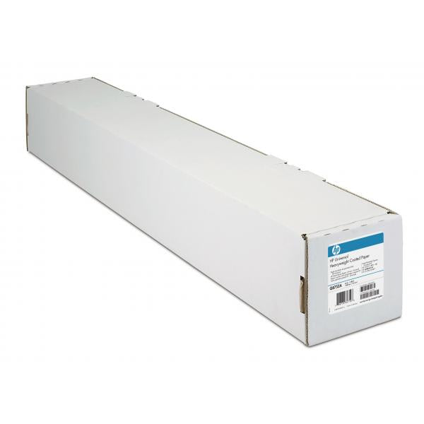 Papel recubierto HP: herramienta de gran formato de 610 mm x 45,7 m (24 pulg. x 150 pies) 45,7 m [C6019B]