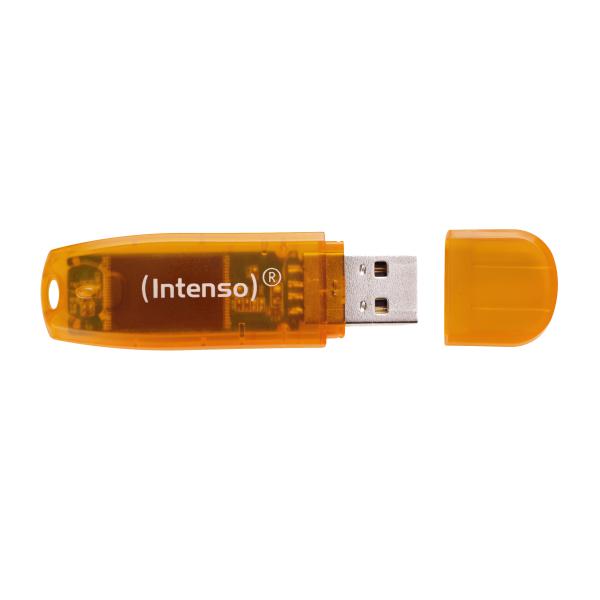 INTENSO PEN DISK RAINBOW LINE 64GB ORANGE USB 2.0 [3502490]