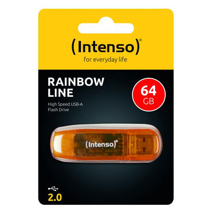 INTENSO PEN DISK RAINBOW LINE 64GB ORANGE USB 2.0 [3502490]