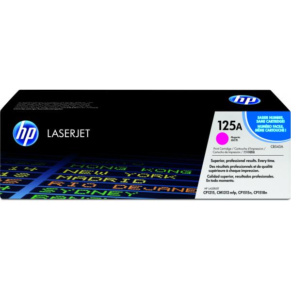 Cartucho de tóner original HP LaserJet magenta 125A [CB543A]