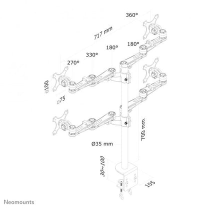 Neomounts Supporto da scrivania per monitor [FPMA-D935D4]