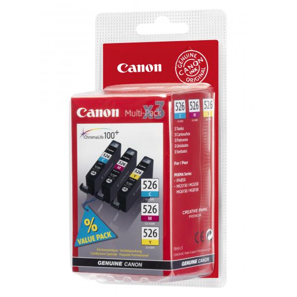 Canon Cartucce dinchiostro colore Multipack CLI-526 C/M/Y [4541B009]