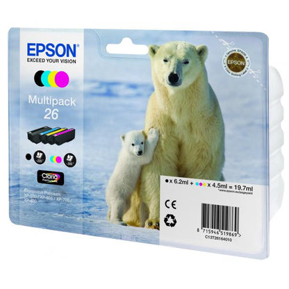 Epson Polar bear Multipack 26 (4 colori: NCMG) [C13T26164010]