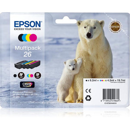 Epson Polar bear Multipack 26 (4 colori: NCMG) [C13T26164010]