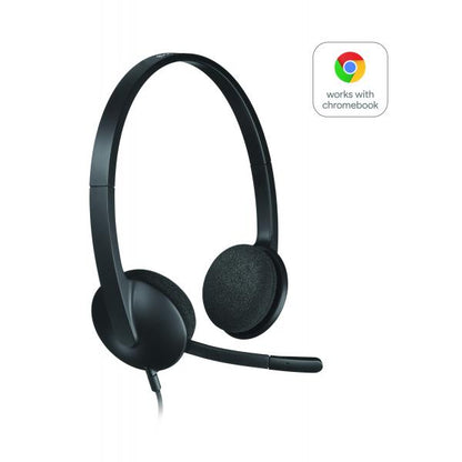 Logitech H340 Auriculares supraaurales con cable Office USB tipo A Negro [981-000475]