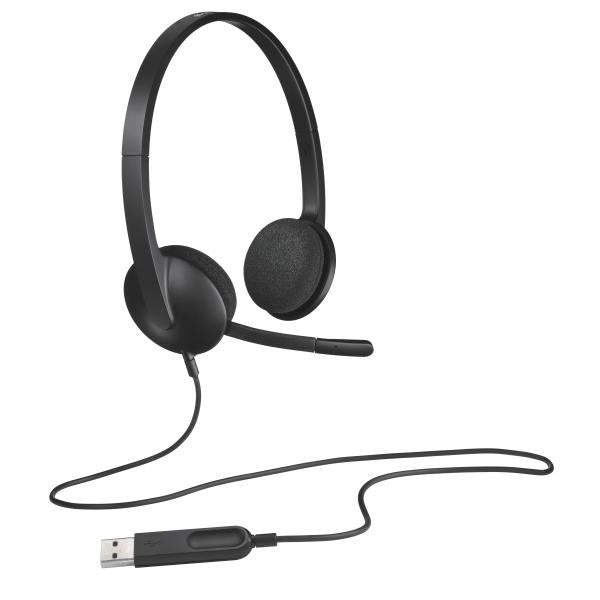 Logitech H340 Auricolare Cablato A Padiglione Ufficio USB tipo A Nero [981-000475]