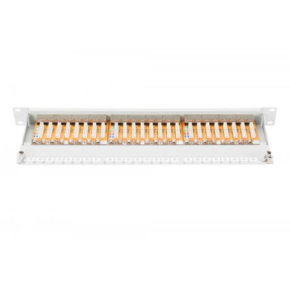 Digitus CAT 6 patch panel - shielded - 482x44x109 mm - 24-port RJ45 Rack mount - 8P8C - LSA - 1U - Grey [DN-91624S]