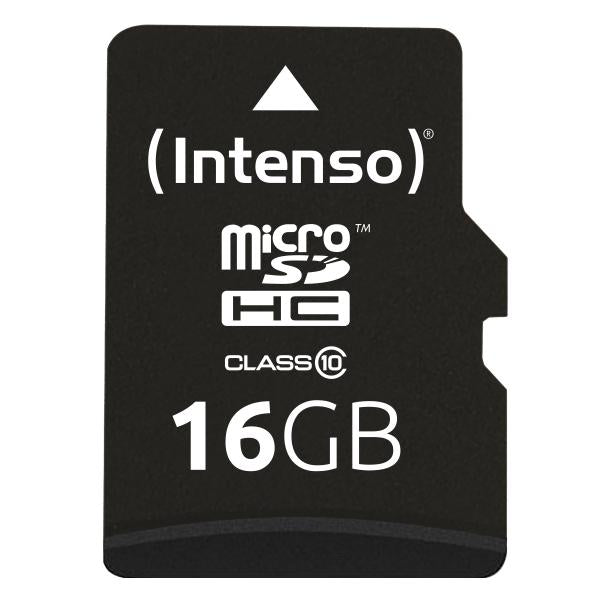 INTENSO MICRO SDHC 16GB CLASSE 10 + ADATTATORE SD [3413470]