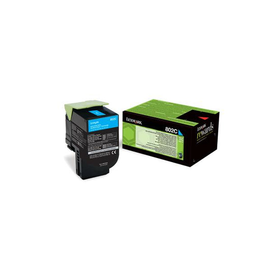 Lexmark 802C toner cartridge 1 pc Original Cyan [80C20C0]