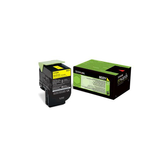 Lexmark 802Y cartuccia toner 1 pz Originale Giallo [80C20Y0]