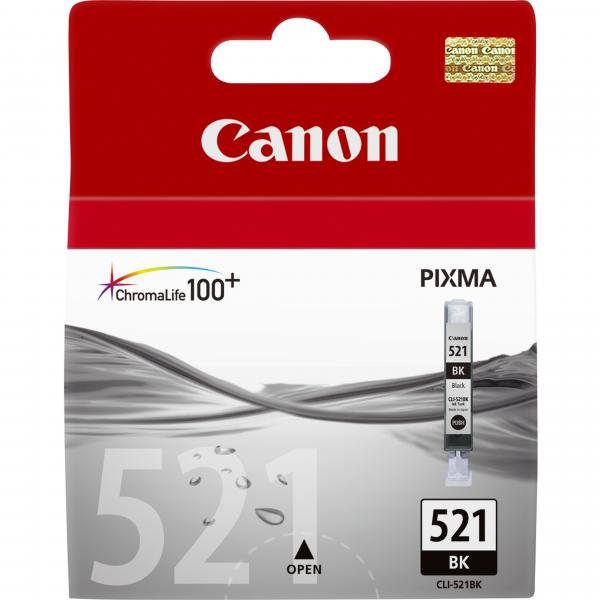 Cartucho de tinta negra Canon CLI-521BK [2933B001]