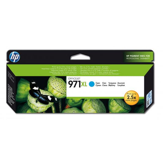 HP CART INK CIANO PER OFFICEJET PRO X451 X476 X551 X576, 971XL [CN626AE]