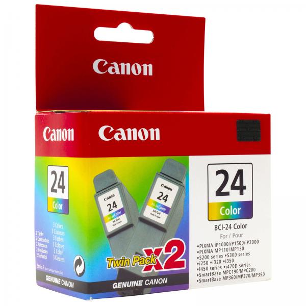 Canon BCI-24CL cartuccia d'inchiostro 2 pz Originale Ciano, Magenta, Giallo [6882A009]