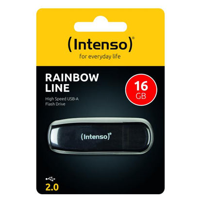 INTENSO PEN DISK RAINBOW LINE 16GB BLACK USB 2.0 [3502470]