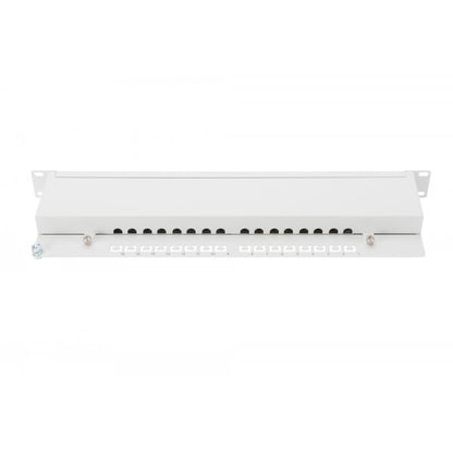 DIGITUS 19" SHIELDED PATCH PANEL 16 PORTS 8 POLES RJ45 FOR CATEGORY 6 NETWORKS - 1 UNIT GRAY [DN91616S]