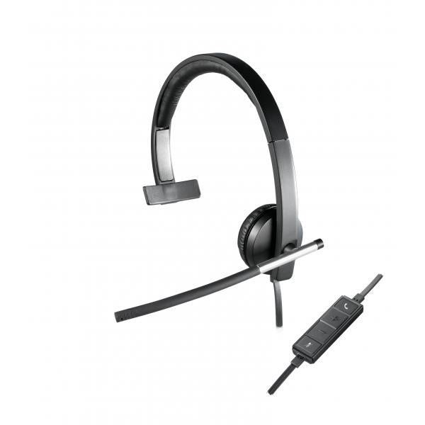 Logitech H650e Auriculares con cable Auriculares Office USB tipo A Negro, Plata [981-000514]