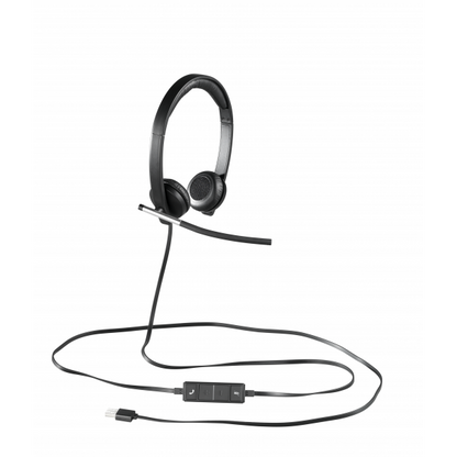 Logitech H650e Auriculares con cable Auriculares Office USB tipo A Negro, Plata [981-000519]