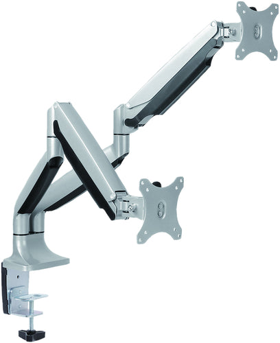 VALUE BRACCIO DOPPIO MONITOR, DESK CLAMP, 4 JOINTS, ALTEZZE AGGIUSTABILI SEPARATAMENTE [17.99.1147]