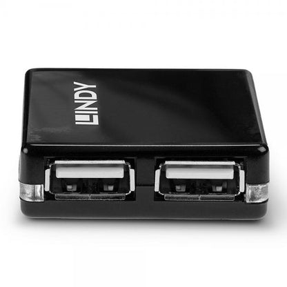 LINDY MINI HUB USB 2.0 4 PORTE [42742-A]