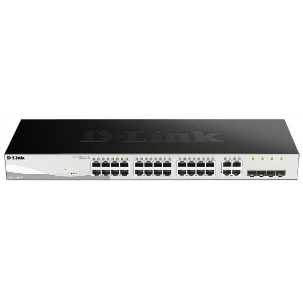 CONMUTADOR D-LINK CONMUTADOR GESTIONADO INTELIGENTE GIGABIT DE 24 PUERTOS QUE INCLUYE 4 PUERTOS SFP [DGS-1210-24] 