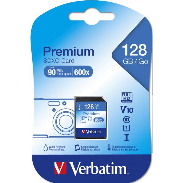 VERBATIM SD CARD XC / UHS1 (SDXC) 128GB CLASS 10 [44025]