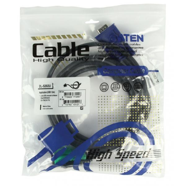 Cable USB Aten para computadora Mac USB y USB 1,8 m 2L-5202U [2L-5202U] 