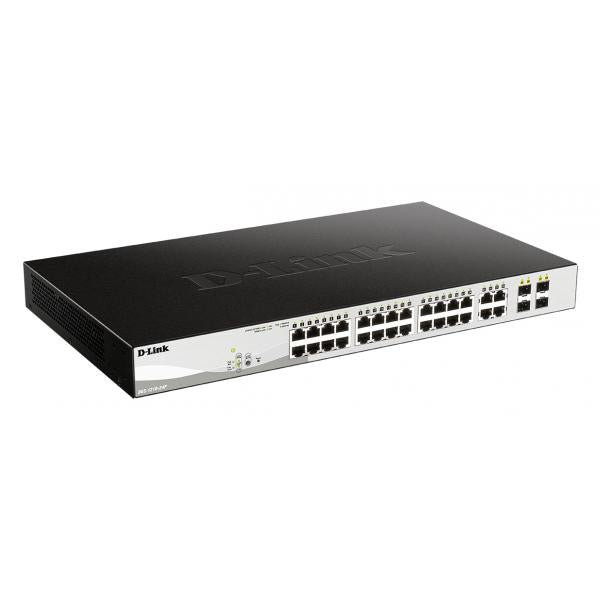 D-Link DGS-1210-24P switch di rete Gestito L2 Gigabit Ethernet (10/100/1000) Supporto Power over Ethernet (PoE) Nero [DGS-1210-24P]